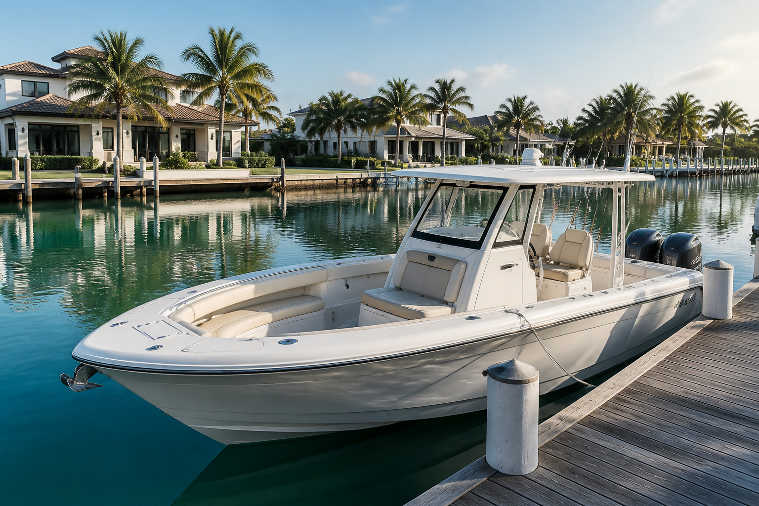 Recreational boats at a Fort Lauderdale marina